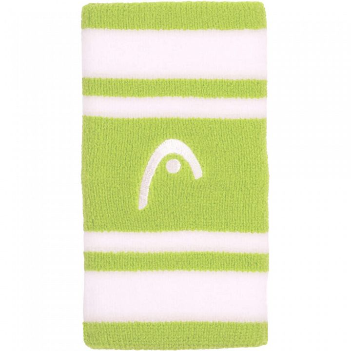 Head Striped Wristband 5'' Lightlime / White - 2 szt.
